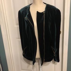 Emerald green 0X Velvet Jacket (Size 14)